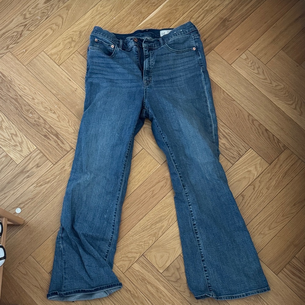 Gap High Rise Blue Flare Denim Jeans